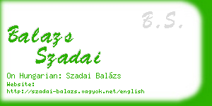 balazs szadai business card
