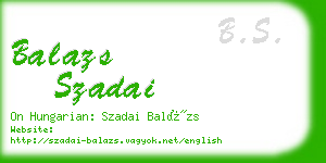 balazs szadai business card